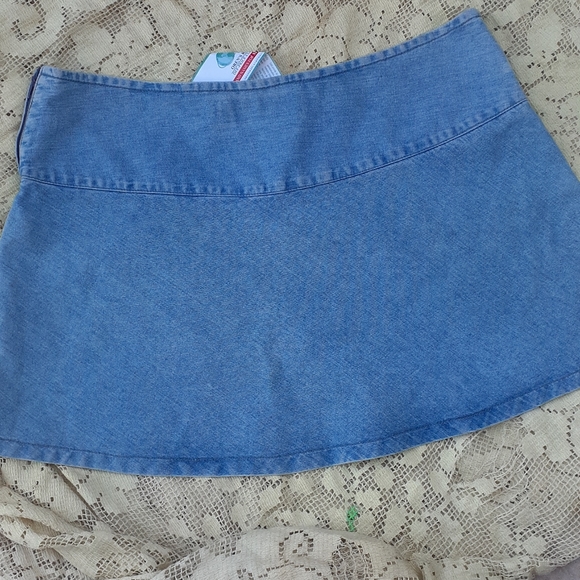 Clesta Bianca jean mini skirt flare Short mini skirt - Picture 4 of 7